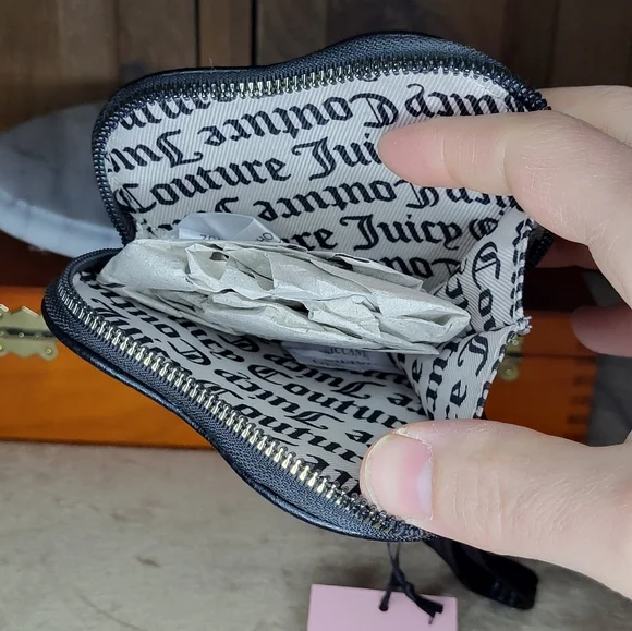 Juicy Couture Black Heart-Shaped Wristlet - Picture 10 of 14